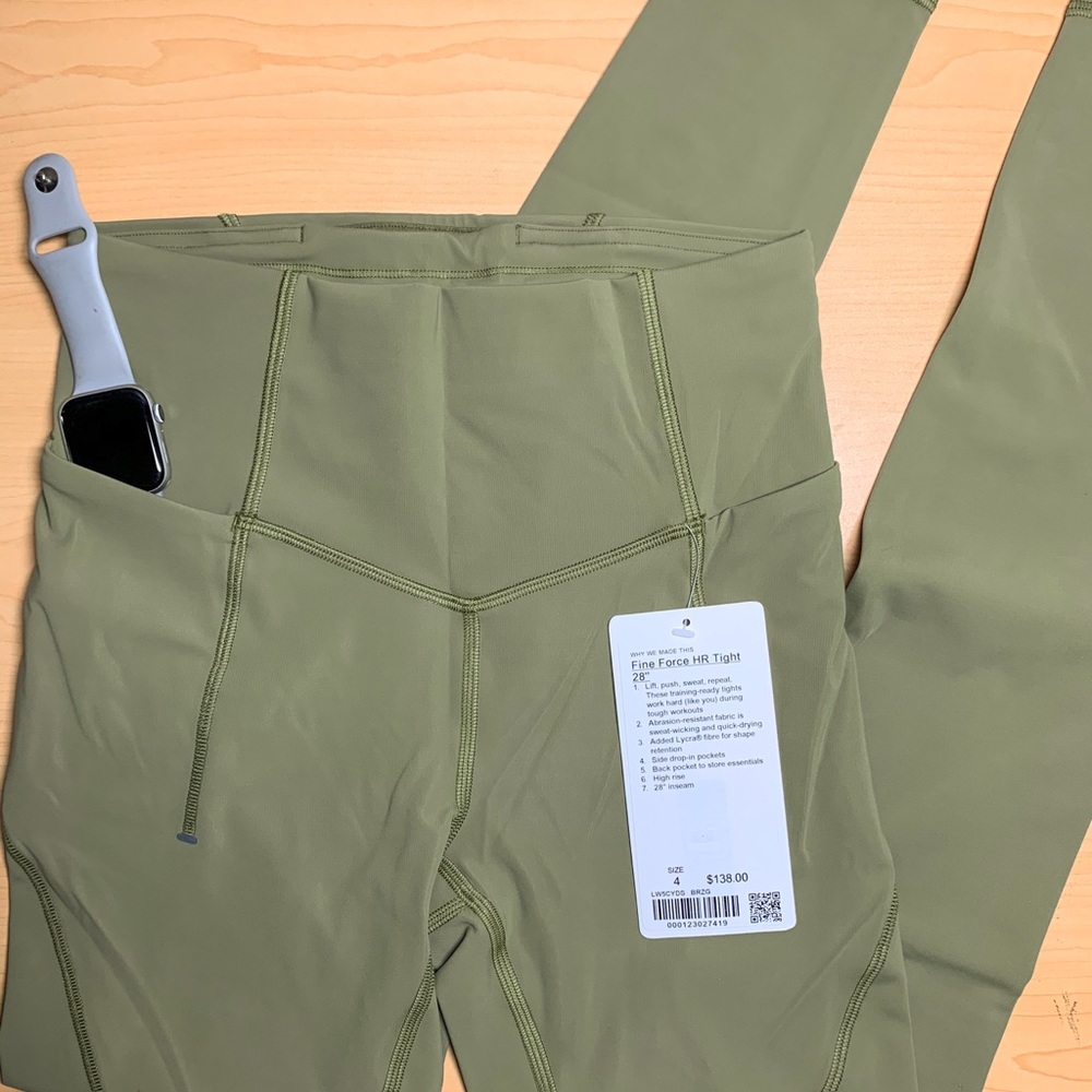BRAND NEW LULULEMON FINE FORCE HR TIGHT 28”